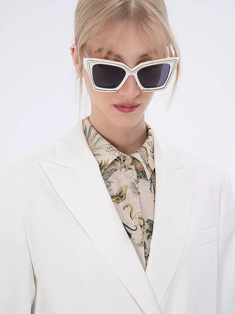 サングラス VALENTINO WHITE ACETATE V-GRACE SUNGLASSES Valentino® Eyewear - V-Grace Sunglasses | Specs Collective